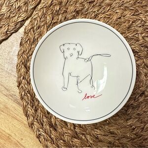 Ellen Degeneres ED Royal Doulton Love Dog Design Signature Small Bowl Plate